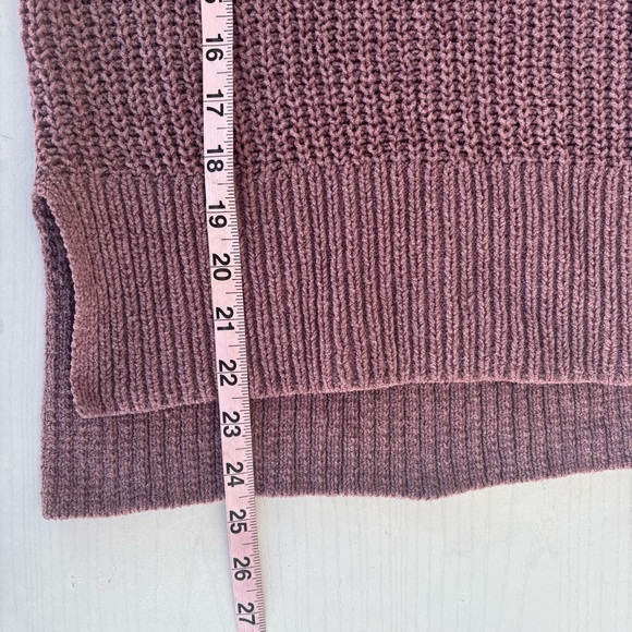 Cozy Mauve Knit Sweater with Crisscross Back - Picture 7 of 7